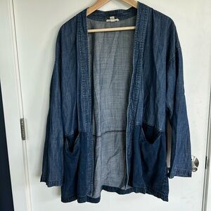 Eileen fisher lightweight denim look painters jacket